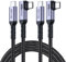 Câble USB C vers USB C 2m pack de 2, câble rectangulaire USB 4 sumpk 240w, données haute vitesse 40gbps, câble d'affichage 8K 60HZ, 5K 60HZ, 4K 144hz compatible Thunderbolt 4, Thunderbolt 3, iPhone 15