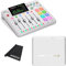 Rode Rodecaster Pro II Audio Production Studio Podcast Station blanche avec couvercle Rodecover 2 et chiffon en microfibre Keepdrum