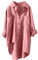 HUIFUAO – Chemise à Manches Longues pour Femme, col en V, en Coton et Lin, Chemise Blanche, Haut Basique surdimensionné pour Femmes avec Poche, A03 Rose, XL