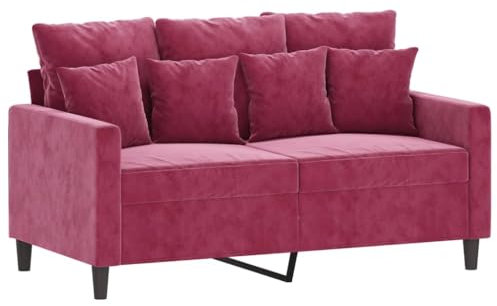 ULUYYUC Schlafsofa Sofas & Couches Schlafcouch Ecksofa - 2-Sitzer-Sofa Weinrot 120 cm Samt für Party Garten Terrasse Lounge