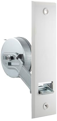 INOVATEC Rollladen Einlass Gurtwickler inkl. Abdeckplatte Lochabstand 161mm | Neutrales Design | Sofort Betriebsbereit | Verstellbare Gurttrommel | Befestigungshaken | bis zu 5,50m Gurtbandaufnahme
