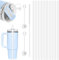 Lot de 10 pailles transparentes de 31 cm pour tasse Stanley, pailles compatibles avec Stanley Adventure Quencher 20/30/1,2 l avec brosse de nettoyage et housses de paille