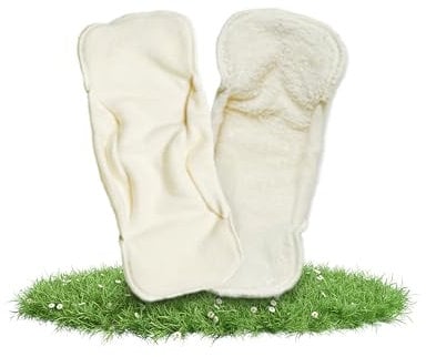 Hinzling Allround Saugeinlage Newborn 30 x 13,5 cm – Stoffwindel Einlagen aus Bio Baumwolle – Waschbare Windeleinlagen Baby – Saugstarke und auslaufsichere Einlage für Tag & Nacht