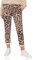 Kendindza Chino Damen Hose Stretch mit Gürtel Stoffhose Damen elegant lang Leopard Hose Leo Muster Print XL