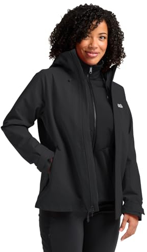 Jack Wolfskin Damen Wild Places 3in1 Jkt W, Schwarz, S EU