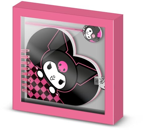 Sanrio Kuromi Chess-Diario Cuore + Penna, Multicolore