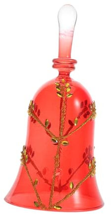 Alipis Weihnachtsglocke Glas Handglocke Tischglocke Für Schule Restaurant Party Heimdekoration Mit Handbemalten Kanten