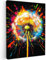MuchoWow© Impression sur Toile Decoration Murale Peinture 30x40 cm Tableaux Art Décoratif Muraux Décoration Chambre Pissenlit - Graffiti - Coloré - Fleurs - Nature