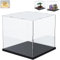 Vitrine Acrylique pour Collection pour Lego 10281 43249 75403 75381 Figurine, Épaissie Boite Transparente Plexiglas Vitrines et Rangements avec Base Bois-Plastique, Noir Intérieur 25x25x25cm