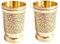 Handicrafts Trinkbecher aus reinem Messing, zum Trinken und Servieren von Wasser, Saft, Heimdekoration, 2 Stück (ca. 250 ml pro Glas)