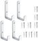 Vxcvzv 4PCS Heavy Duty Hooks, White Ladder Hook for Garages Storage,Walls Hooks Heavy Duty for Tools, Workshop, Shed, L Shaped