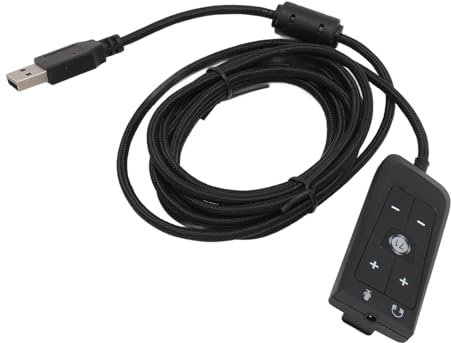 Adaptateur USB à 3,5 Mm, Carte Son Stéréo Externe avec Casque et Port Microphone pour Hyper X Cloud II
