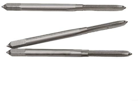 Lot de 3 tarauds filetés en acier rapide 4 48 à main droite pour obtenir des résultats optimaux avec l'huile de taraudage