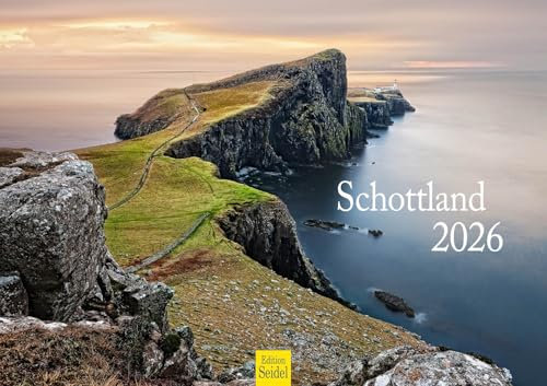 Edition Seidel Premium Kalender Schottland 2026 Format DIN A3 Wandkalender Europa Großbritannien Highlands Edinburgh Isle of Skye Meer Steilküste