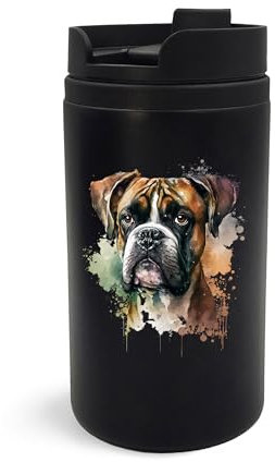 Boxer Dog Breed Travel Mug, Travel Tumbler, Insulated Coffee Cup, Portable Mug