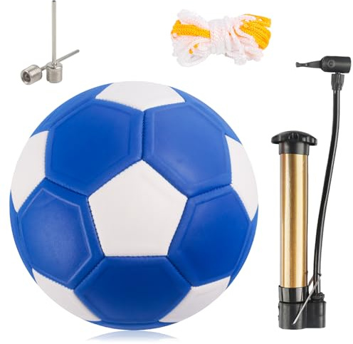 Clvsyh Ballon de football incurvé professionnel - Taille 4 - Léger - 20 cm - Avec pompe à ballon - Cadeau pour les enfants de 6 à 12 ans qui aiment le football