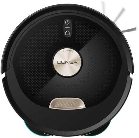 Cecotec Robot Aspirapolvere e Lavapavimenti con IA Conga M100 Spin AI. Intelligenza Artificiale, 20000Pa, Spazzola in Silicone Antigroviglio, Mop Rotanti, Autonomia fino a 220m², Controllo App 3.0