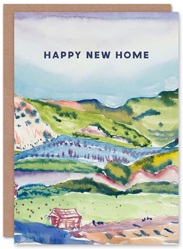 Artery8 Charles Demuth New Home Card Watercolour Landscape with Red House