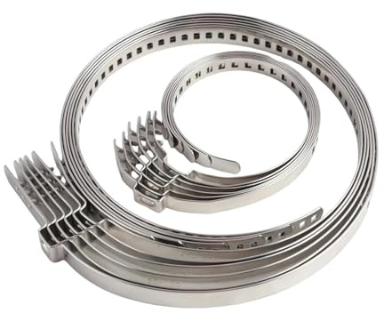 12 Stück CV Achsmanschetten Schellen, 25–120mm Achsmanschetten Schellen | Edelstahl CV Schlauchschellen Set, Einohr Verstellbare Klemmschellen, Universell für Auto und Fahrzeuge