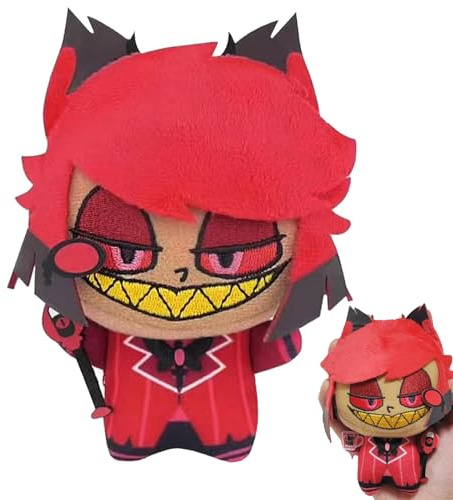 AUNGCSHE Hazbin Hotel Plush, Hazbin Hotel Merch, Weiches Gefülltes Tier Puppe Plüschspielzeug, Geeignet zum Aufhängen an Rucksäcken, Koffern, Geldbörsen