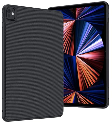BENKS ArmorPro Funda para iPad Pro 12.9 Pulgadas 6.ª/5.ª/4.ª/3.ª Gen (2022/2021/2020/2018), Carcasa Resistente a Golpes con Soporte para Pencil, Fabricada con Fibra de Kevlar Dupont y TPU