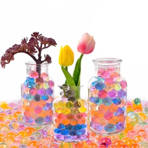 Water Beads 20,000pcs Multicolored Gel Balls, Biodegradable Gel Soil Beads，Decorative Water Balls for Vase Filler, Plants, Crafts, and Stress Relief (20,000 pcs)