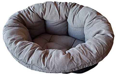 Ferplast Hundekissen, Hundebett und Katzenbett SOFA 'CUSHION 4 Kissen für Haustiere, gepolsterter Bezug, weiche waschbare Baumwollpolsterung, verstellbar mit Gummizug, 64 x 48 x h 25 cm grau