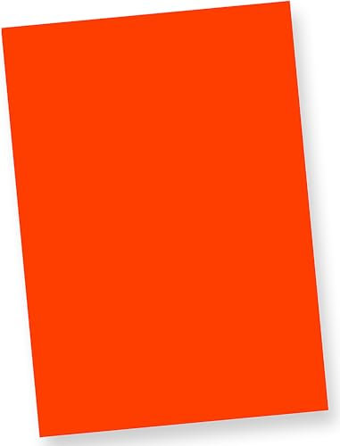 Neonpapier Extrem Grell NEON Rot 50 Blatt DIN A4, 80 g/qm Briefpapier, Leuchtpapier Party Deko Bastel Papier