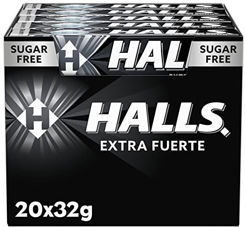 Halls Menta Fuerte - Caramelo duro - Caja con 20 Sticks de 32 g