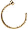 Piersando Fake Piercing Hoop Ring Clip On Klemmring für Septum Tragus Helix Nase Lippe Ohr Intim Nippel Brust Hufeisen Gold 0,8mm x 8mm