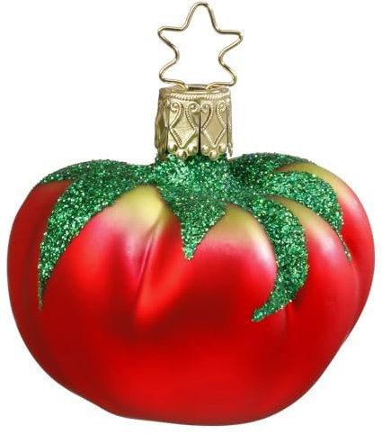 Inge Glas - Christbaumschmuck, Baumschmuck - Tomate - Glas - 5,5 cm - mundgeblasen - 1 Stück
