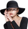 Anycosy Damen wolle schlapphut aus filz fedora wide brim vintage-bowler mittel