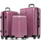 FERGÉ Kofferset 3 teilig Hartschale Toulouse Reisekoffer Trolley-Set (Handgepäck, L, XL) 3er Set Hartschalenkoffer Roll-Koffer 4 Rollen 100% ABS pink