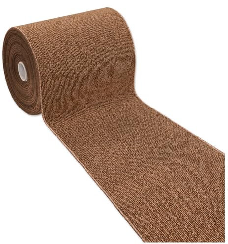 emmevi Tappeto Cucina Tinta Unita Antiscivolo Lavabile Passatoia Asciugapassi Ingresso Entrata 57X400 MARRONE