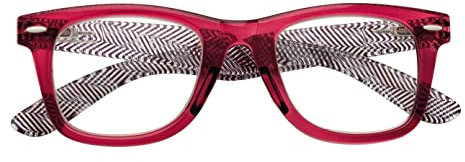 Zippo Gafas de lectura, hechas con un marco de líneas blandas, ideal para hombres y mujeres, diopter +1.50, color rojo, varillas justas