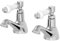 Architeckt® Winchester Bathroom Bath Pillar Tap Set Pair Round Single Lever Handle for Bathtub Traditional, Chrome