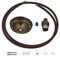 ElekTek Premium Pendant Light Kit DIY 108mm Ceiling Rose Round Flex and Lamp Holder B22 Cord Grip Brushed Antique