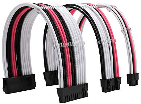 FormulaMod Sleeve Extension Power Supply Cable Kit 18AWG ATX 24P+ EPS 8-P+PCI-E8-P with Combs for PSU to Motherboard/GPU Fm-NCK3