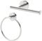 Architeckt Venus Range Round Chrome Bathroom Accessories (Towel Ring & Toilet Roll Holder)