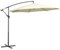 Outsunny Sombrilla de Jardín Ø300x250 cm Parasol Excéntrico Inclinable con Manivela Base Cruzada y Soporte de Metal 8 Varillas para Terraza Exterior Balcón Beige