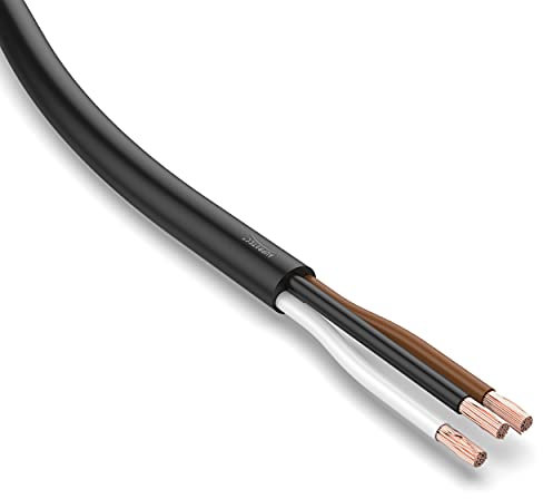 Auprotec Câble de véhicule 20 m - 3 x 1,5 mm² - Câble rond 3 fils - Câble électrique FLRYY - Pour remorque de voiture