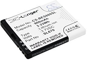 TCTK Akku 900mAh Kompatibel mit [Myphone] Flip 3, Flip III, für [Bea-fon] SL625AD, SL630, SL640, SL652A, SL652AD, SL652AF, SL660, SL670 Ersetzt BS-18, SL630/SL640, SL670 FBA