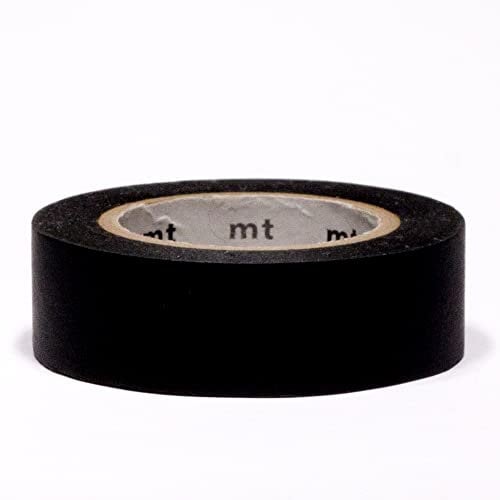 Masking Tape (MT) 1,5 cm Uni schwarz matt