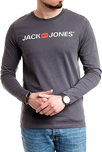 Jack & Jones Herren Langarmshirt aus Baumwolle – Longsleeve Männer – T-Shirt mit Langen Ärmeln aus Baumwolle - einzeln und Multipack