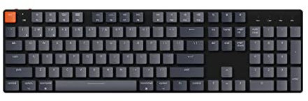 Keychron K5 SE Hot-swap Wireless Mechanical Keyboard, Ultra-Slim Full Size 104 Keys White Backlit Bluetooth Aluminum Gaming Keyboard for Mac Windows, Low Profile Gateron Brown Switch (US ANSI Layout)