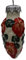 Traditionelle Polnische Keramik, Handgemachte Keramik Ornament Weihnachtskugel, Christbaumkugel Kegel, klassisches Boleslawiec Muster, A505 D37