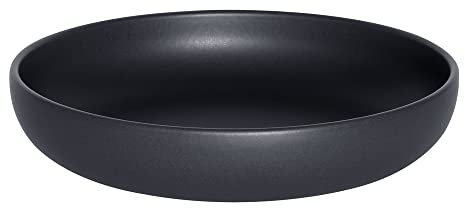 Table Passion - Assiette creuse Uno noir 22 cm (lot de 6)