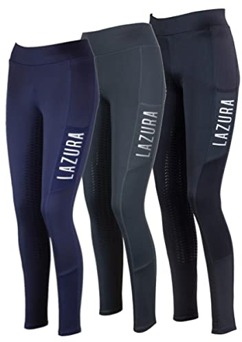 Lazura - Winter Kinder-Reithose Emilia – Asphalt – Gr. 176