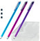 ColorYourLife Bundle of 3-Pack 7.3 Extra Long Thin Tip High Precision Universal Capacitive Stylus Pens for Touch Screens and Microfiber Cloth (Purple, Hot Pink, Blue)