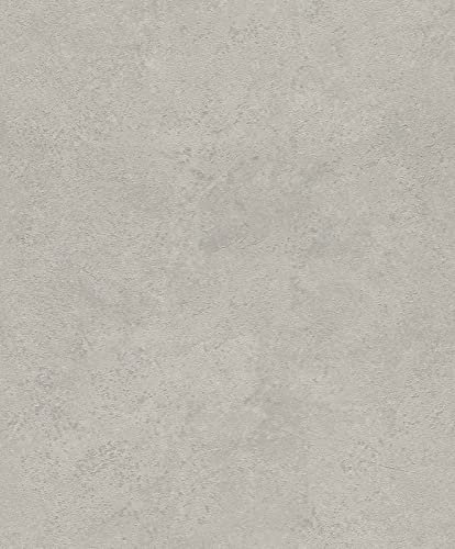 Rasch Tapete 315141 - Vliestapete Silber Metallic Uni Betonoptik Struktur aus der Kollektion Factory V